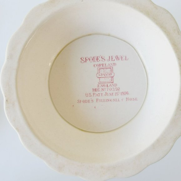 Vintage Spode's Jewel Billingsley Rose Pink Coffee Pot Embossed Lace Pattern - Picture 9 of 12